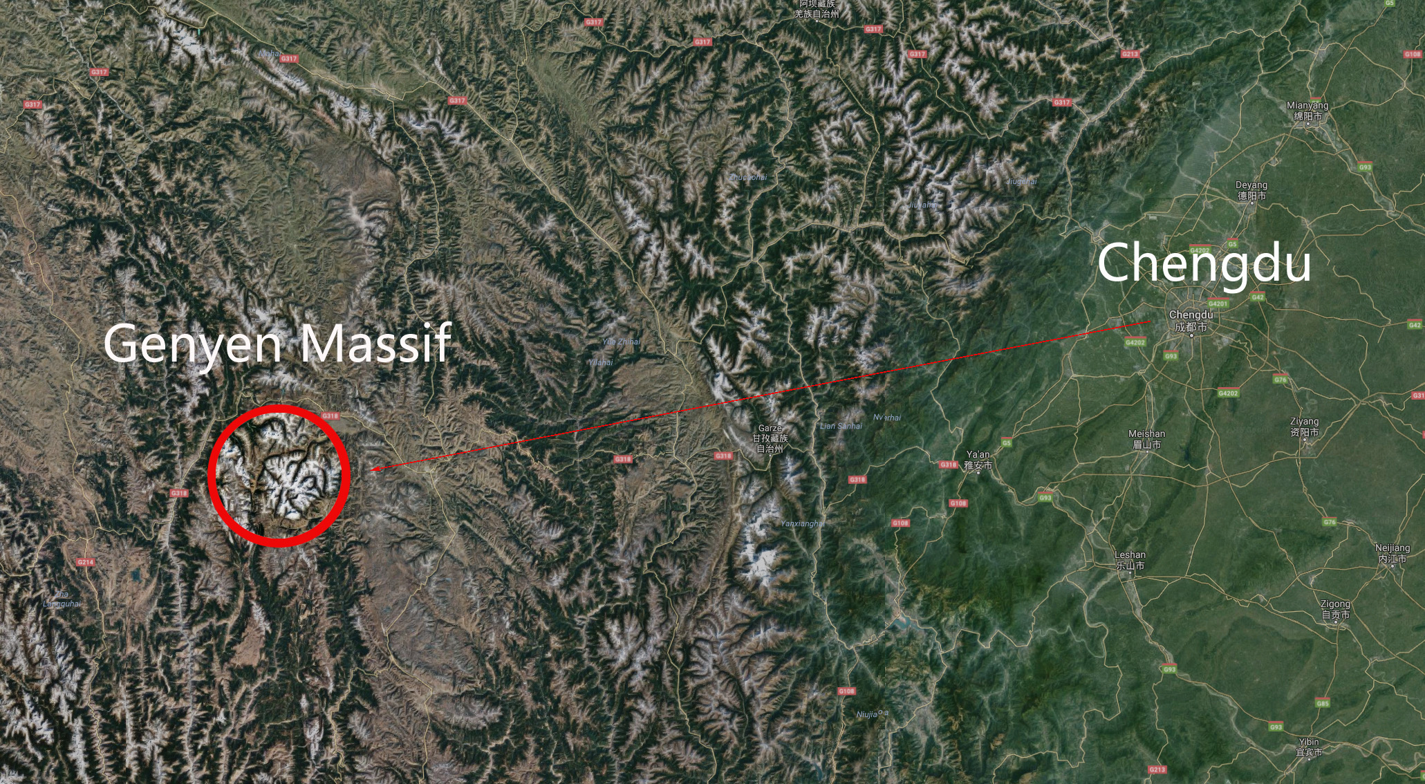 Genyen Massif Location