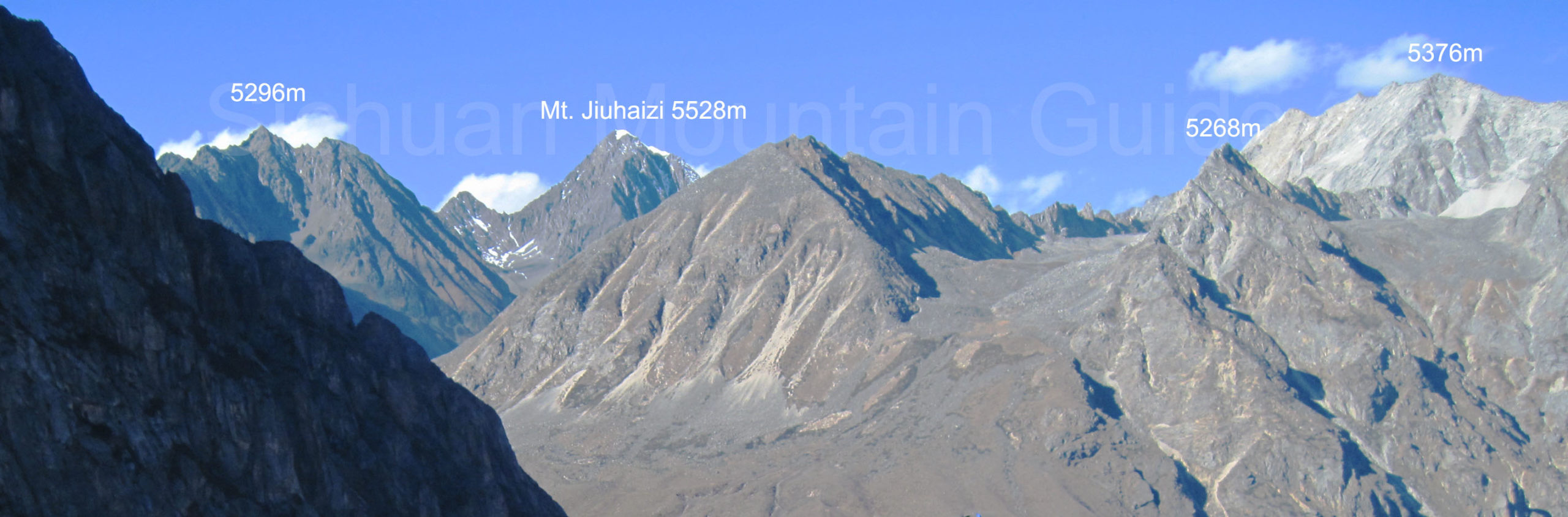Jiuhaizi Mountains from SE