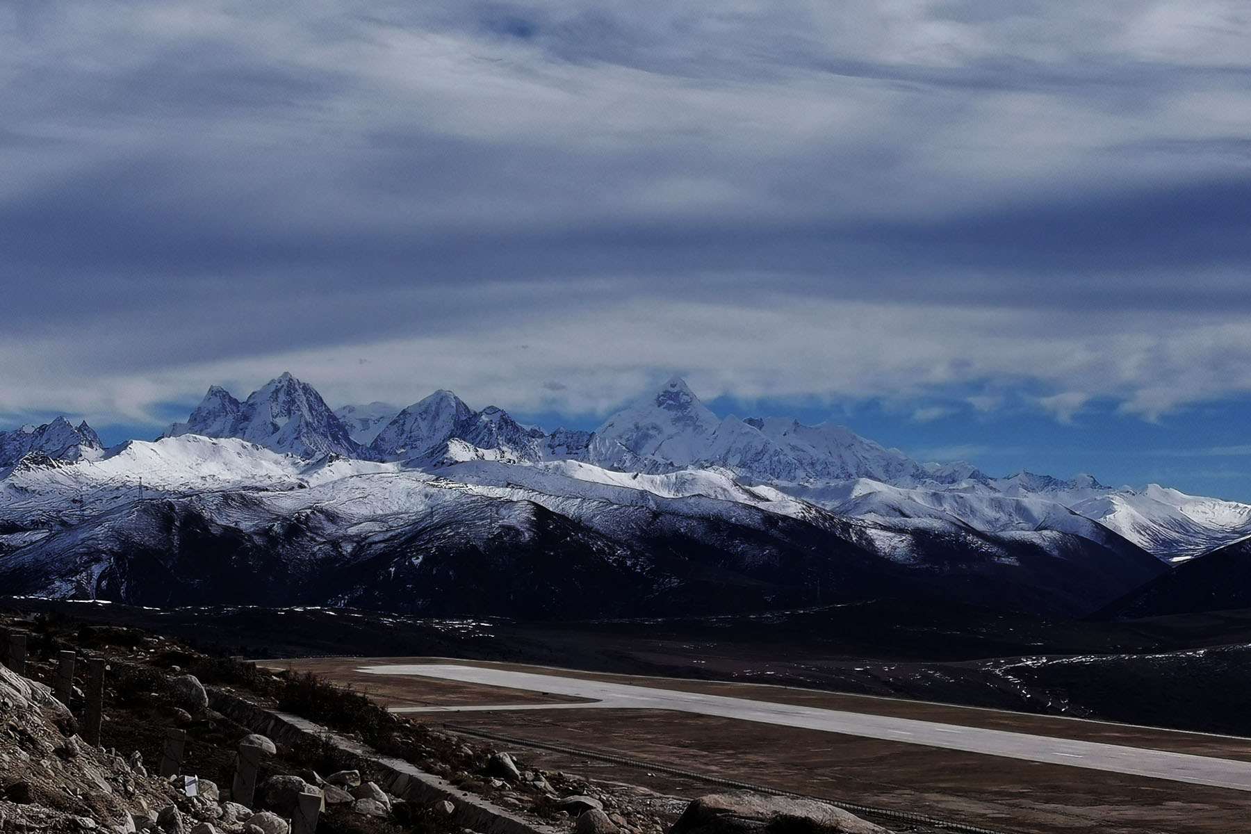 Minya Konka Range from Kangding Airport