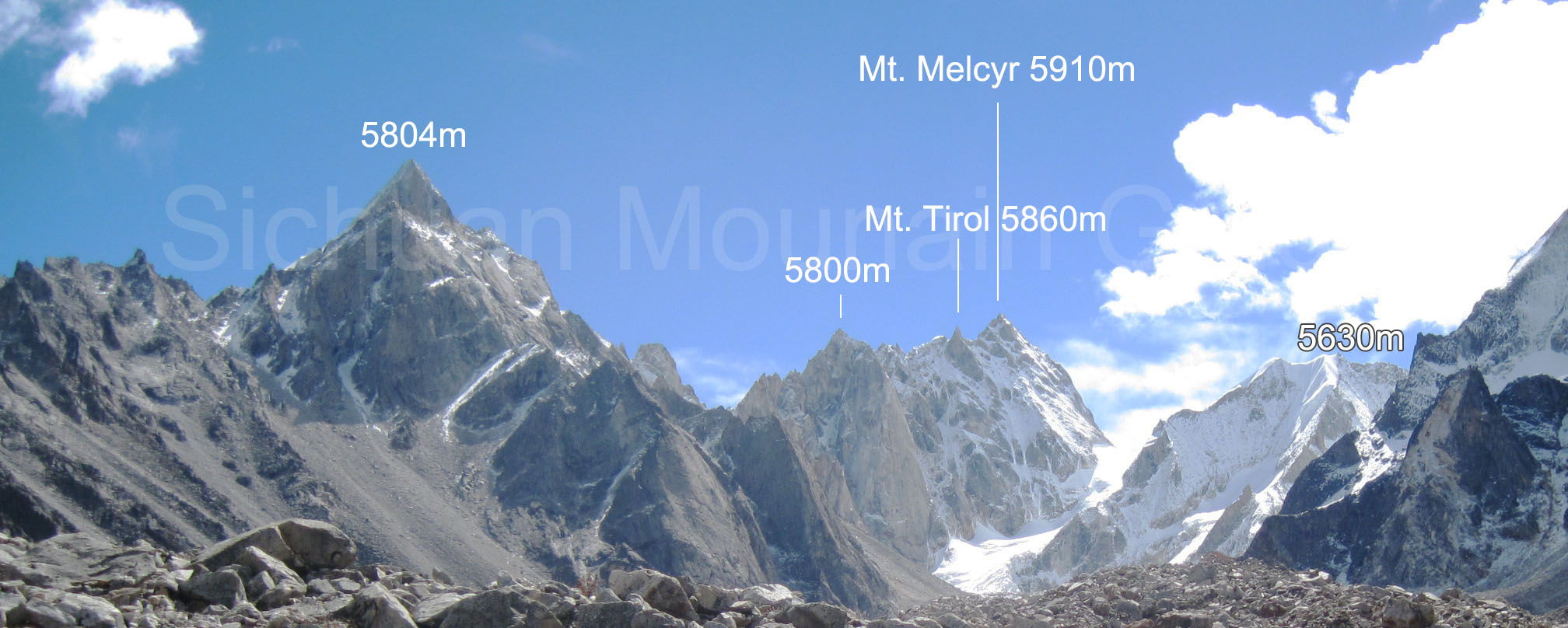 Peak 5804 and Mt. Melcyr Mt. Tirol